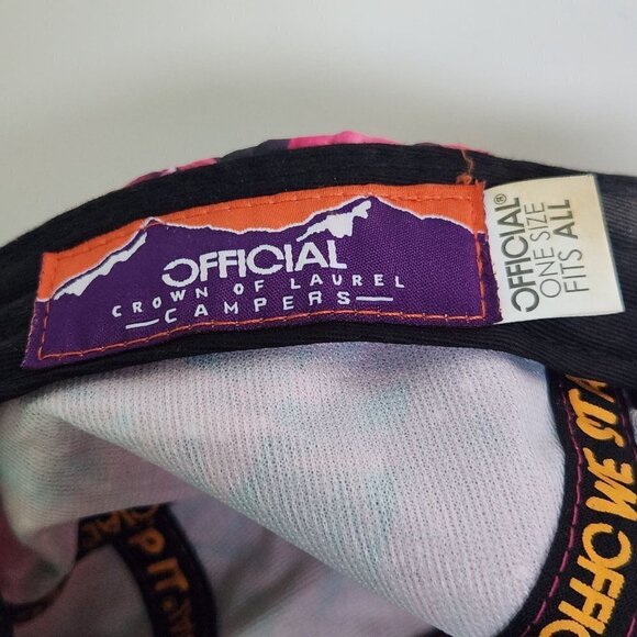OFFICIAL Crown Of Laurel Campers Pink Strap Back Cap - Picture 6 of 6
